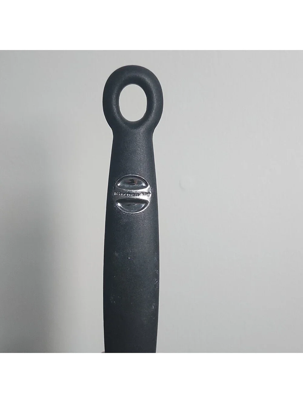 KitchenAid Black Plastic Ladle Serving Utensil w/ Hanging Loop, Matte Finish